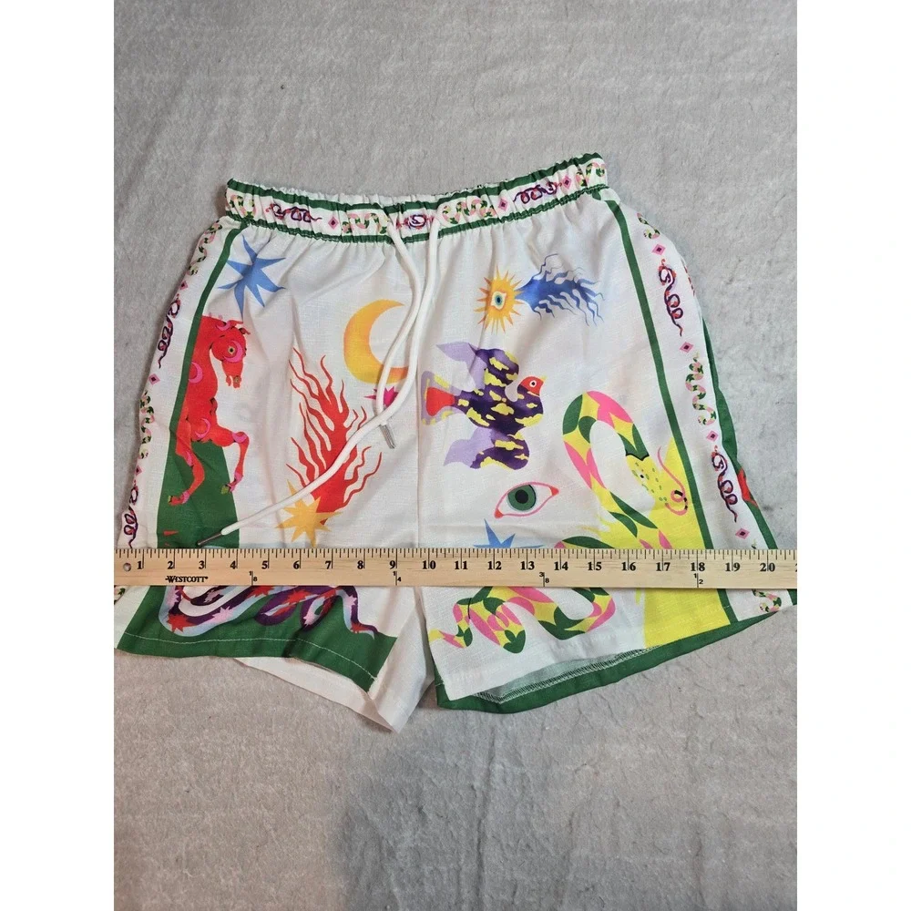 Endless Moon Women Celestial Mythical Print Shirt and Shorts Set Small NEW